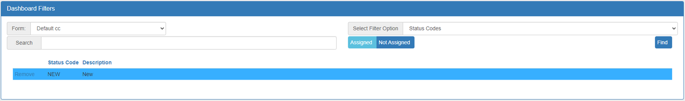 Dashboard Filters